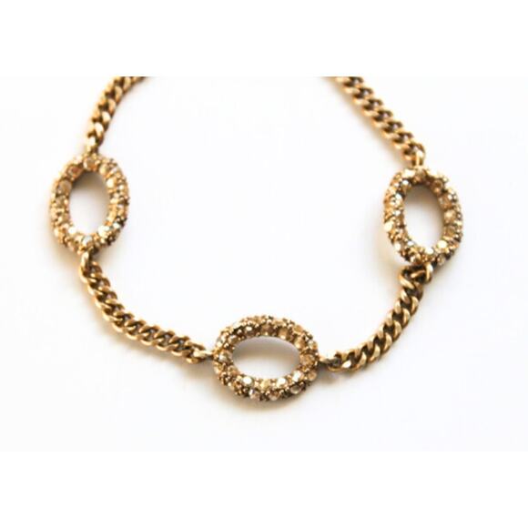 Vintage Givenchy Gold Tone and Crystal Bracelet - Picture 4 of 5